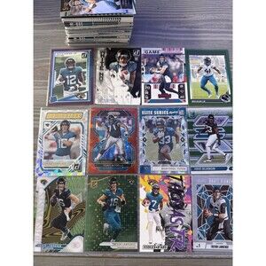 Jacksonville Jaguars Football Card Lot Bundle- Approx. 100 Cards With Inserts
